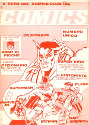 [copertina del n. 1 di Comics (1965) la prima testata fumettistica fanzinara italiana]