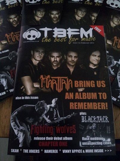 I "Martiria" sulla copertina della rivista inglse TBFM
